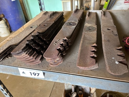 Assorted mower blades