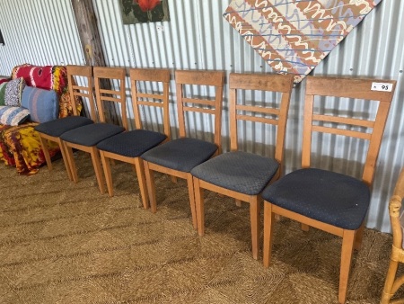 Set of 6 timber chairs