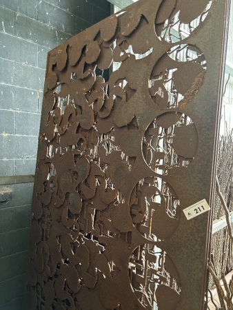 Sheet of pattern cut iron panel - 1200 x 2400