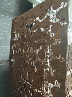 Sheet of pattern cut iron panel - 1200 x 2400