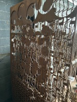 Sheet of pattern cut iron panel - 1200 x 2400