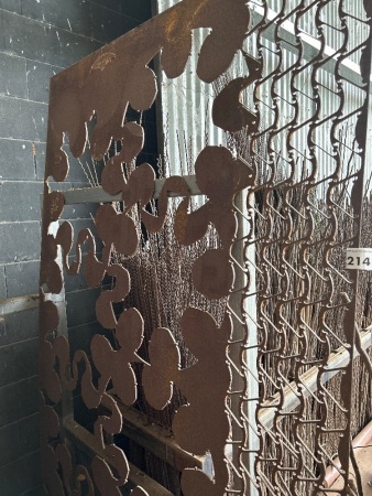 Sheet of pattern cut iron panel - 1200 x 2400