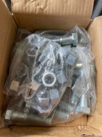 2 boxes of heavy gauge galvanised bolts with nuts - 2