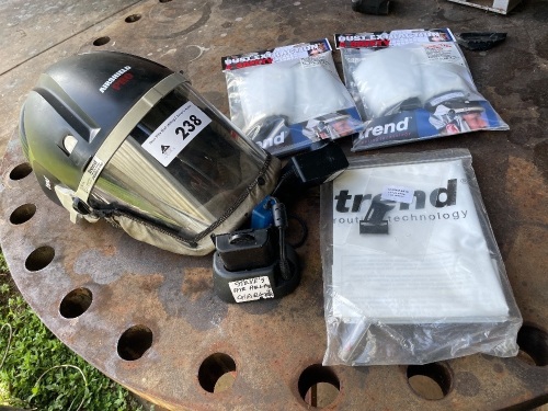 Airshield Pro dust extraction helmet and accessories 