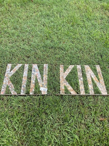 Kin Kin sign custom built by Steve Weis