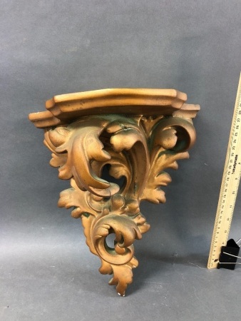 Vintage Gilt Painted Ceramic Corbel