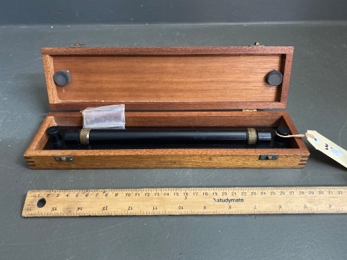 Antique Draughtsman Harling Rolling Rule in Original Box