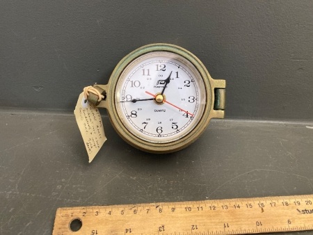 Plastimo Vintage Brass Maritime Clock
