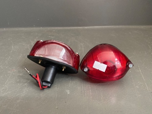 Oval Retro Tail Lights Pair