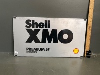 Shell XMO Oil bottle Metal Rack Sign