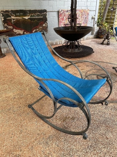 Hand- forged steel rocking chair (qty choice 383, 383A)