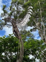 Tall hand-forged steel -Pegasus- sculpture  - 2