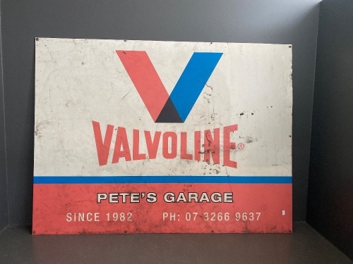 Large Tin Valvoline Sign