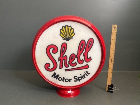 Shell Motor Spirit Petrol Pump Top Globe