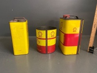 Shell Oil and Grease Tins x 3 - 3