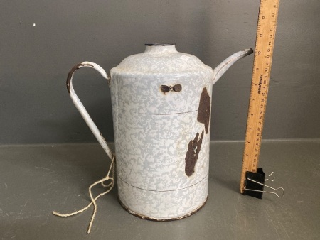 Vintage 5L Enamel Petrol Can