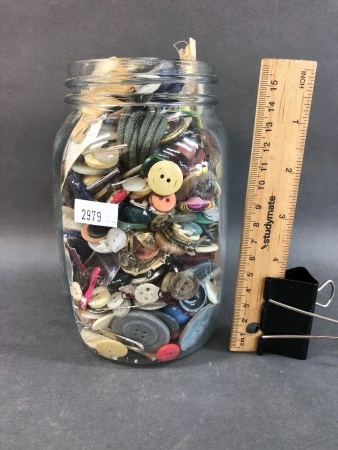 Jar of Vintage Buttons