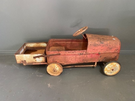 Antique Cyclops Push Car Truck with Tip Tray