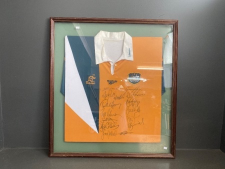 Framed Signed Wallabies Jersey