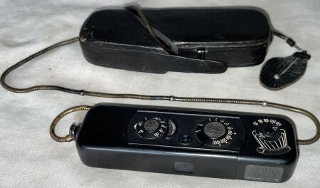 Minox vintage subminature spy camera Model B rare black finish