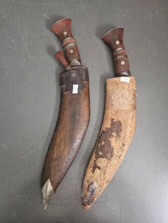 2 x Vintage Gurkha Knives