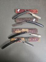 4 x cut Throat Razors with Malwa Strop - 2