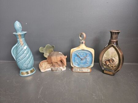 4 x Jim Beam Vintage Decanters