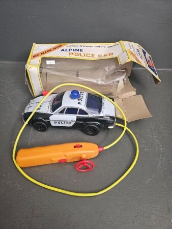 Vintage Alpine Police Remote Control Car