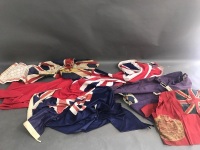 Collection of Ships Flags inc. Large Fully Sewn Australian Merchant Navy Red Ensign - 2