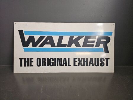 Walker Exhaust stickered tin sign