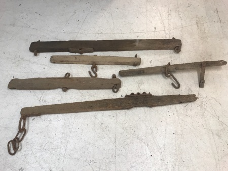 5 Vintage Timber Swindle Bars