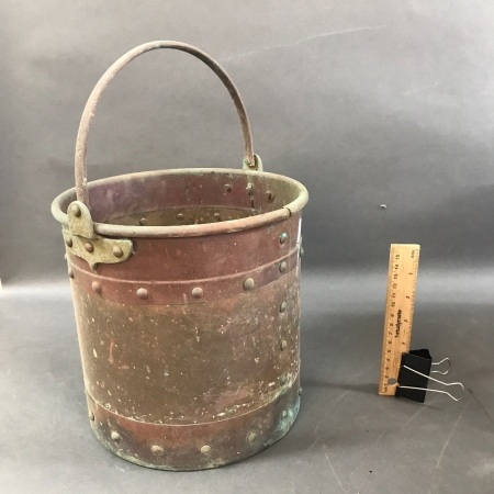 Vintage Copper & Brass Bucket