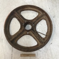 Vintage Iron Spoked Wheel + Iron Carriage Wheel - 2