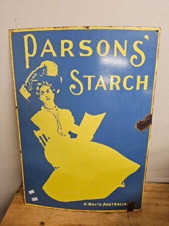 Parson's Starch Enamel Sign