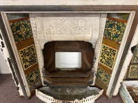 Victorian Cast Iron and Tile Antique Fireplace - 5