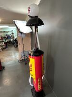 Bowser Red Sentry Petrol Pump C1918 - Early Shell Livery - Original 100+ yrs old superbly restored pump - rare and iconic bowser - 3