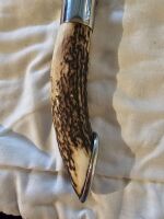 Steve Weis Handmase San Mai Gateau Knife with Antler Handle - 3