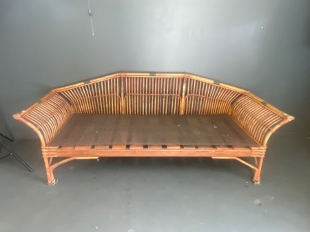 Vintage Tiger Cane Day Bed