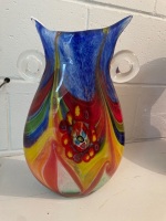 Large art glass vase 340mm tall - 2