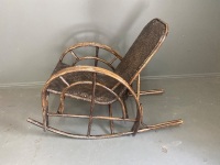 Mid Century Cane Rocking Chair - 2