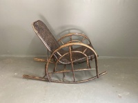 Mid Century Cane Rocking Chair - 4