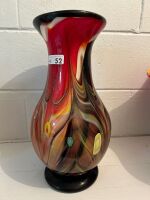 Large art glass vase