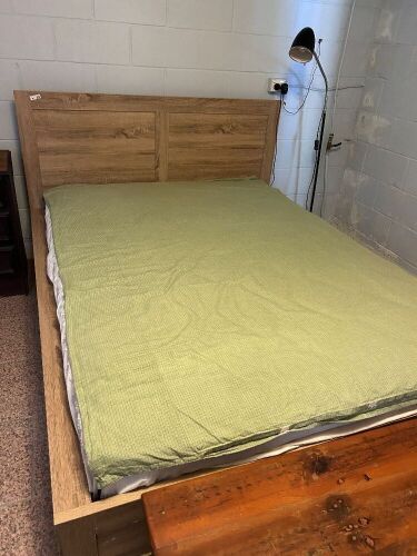 Wooden framed double bed