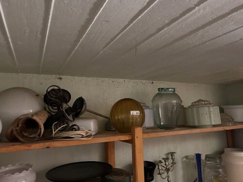 Shelf lot of lamp shades