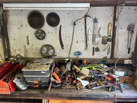 Large assorted lot of tools and hardware