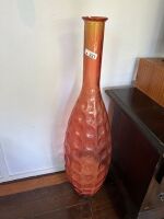 Tall pink glass vase - 1000mm tall