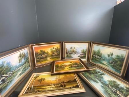 7 Framed Art Works