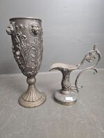 Italian Brass Embossed Wine Urn or Jug - 3