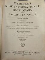 Websters New International Dictionary of English Language Second Edition Unabridge 1938 - 2