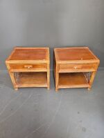 2 Cane Verander Tables with Draw Cane Sides